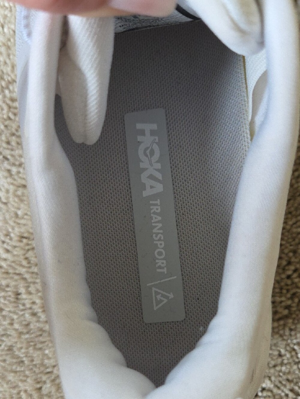 Hoka Women's White Athletic Running Shoes with Orange Accents - Picture 5 of 6